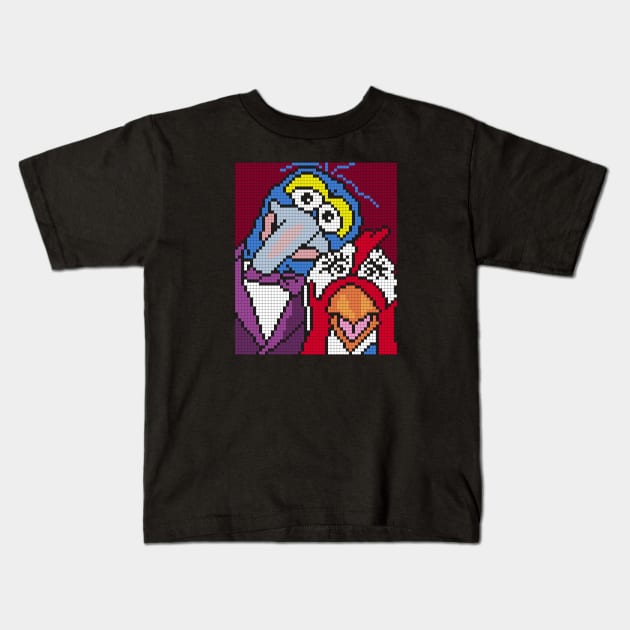 POXELART - Gonzo And Camilla The Chicken From The Muppets Kids T-Shirt by JigongNumpuk